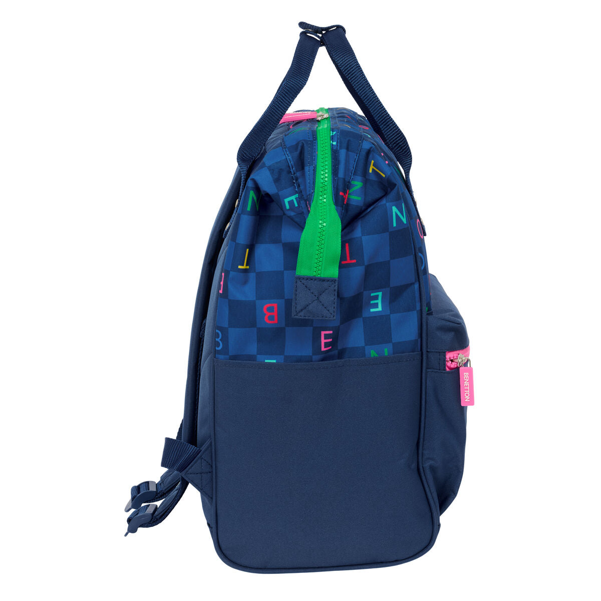 School Bag Benetton benetton Navy Blue 27 x 40 x 19 cm-2