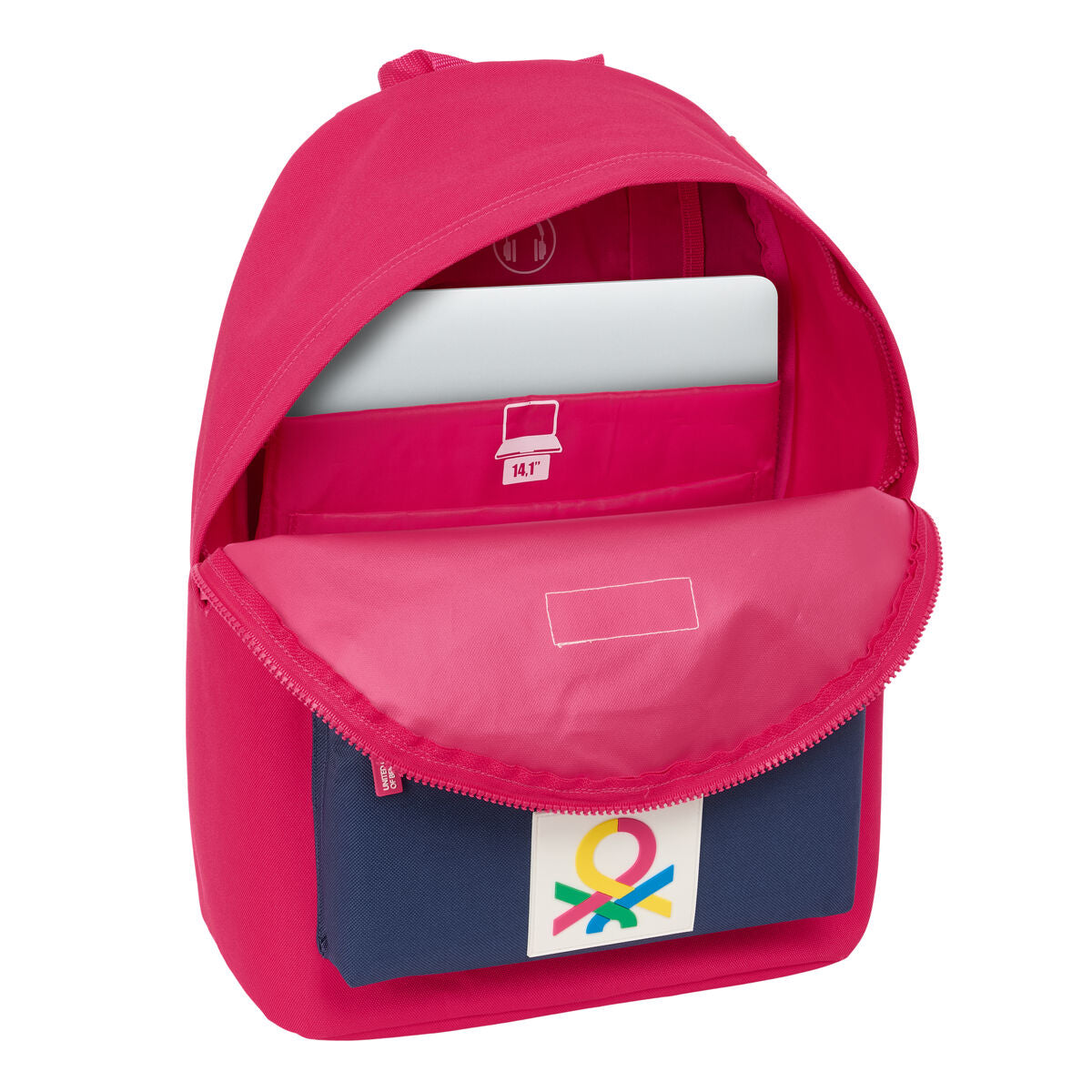 Laptop Backpack Benetton benetton Cherry Navy Blue 31 x 41 x 16 cm-3