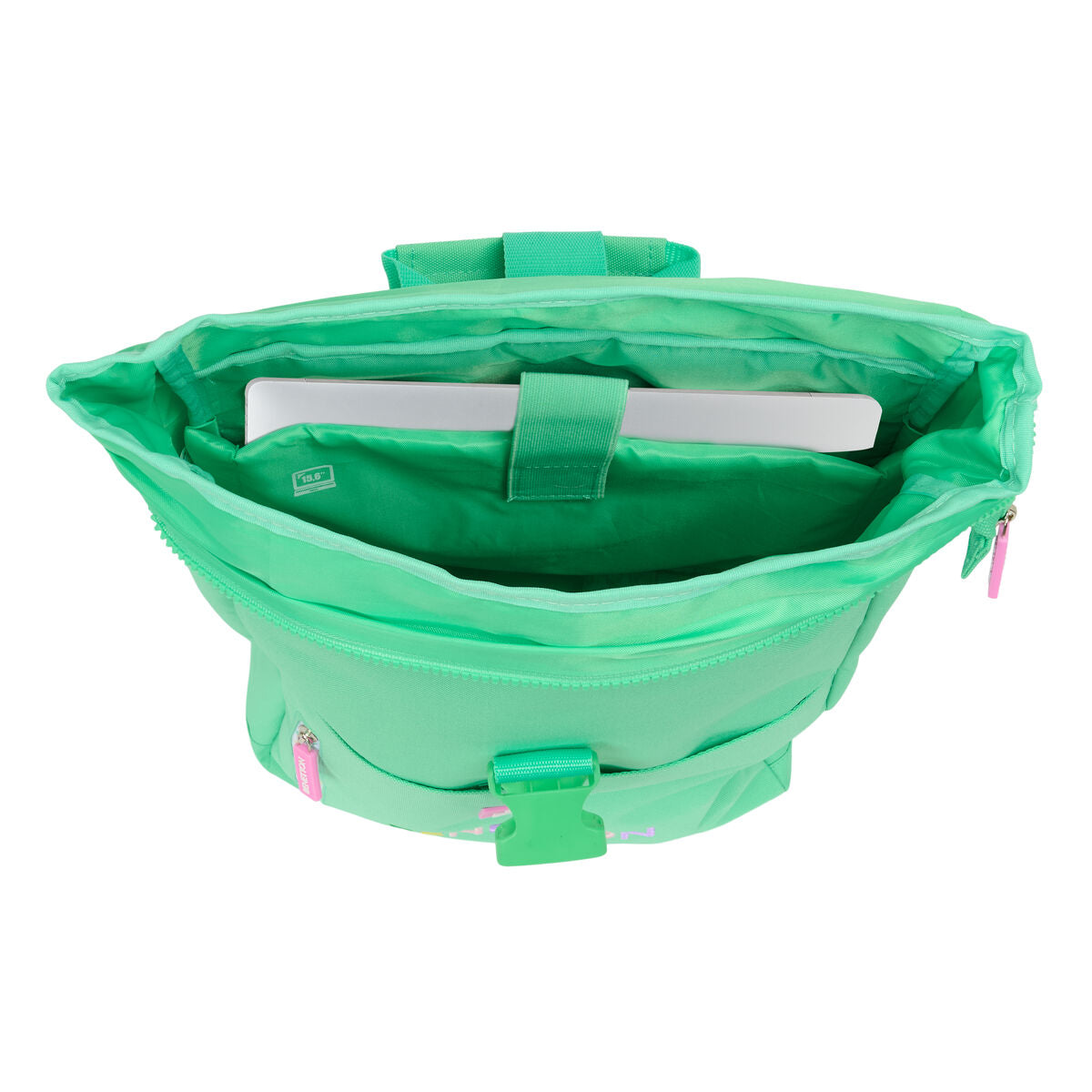Casual Backpack Benetton Mint Green-3