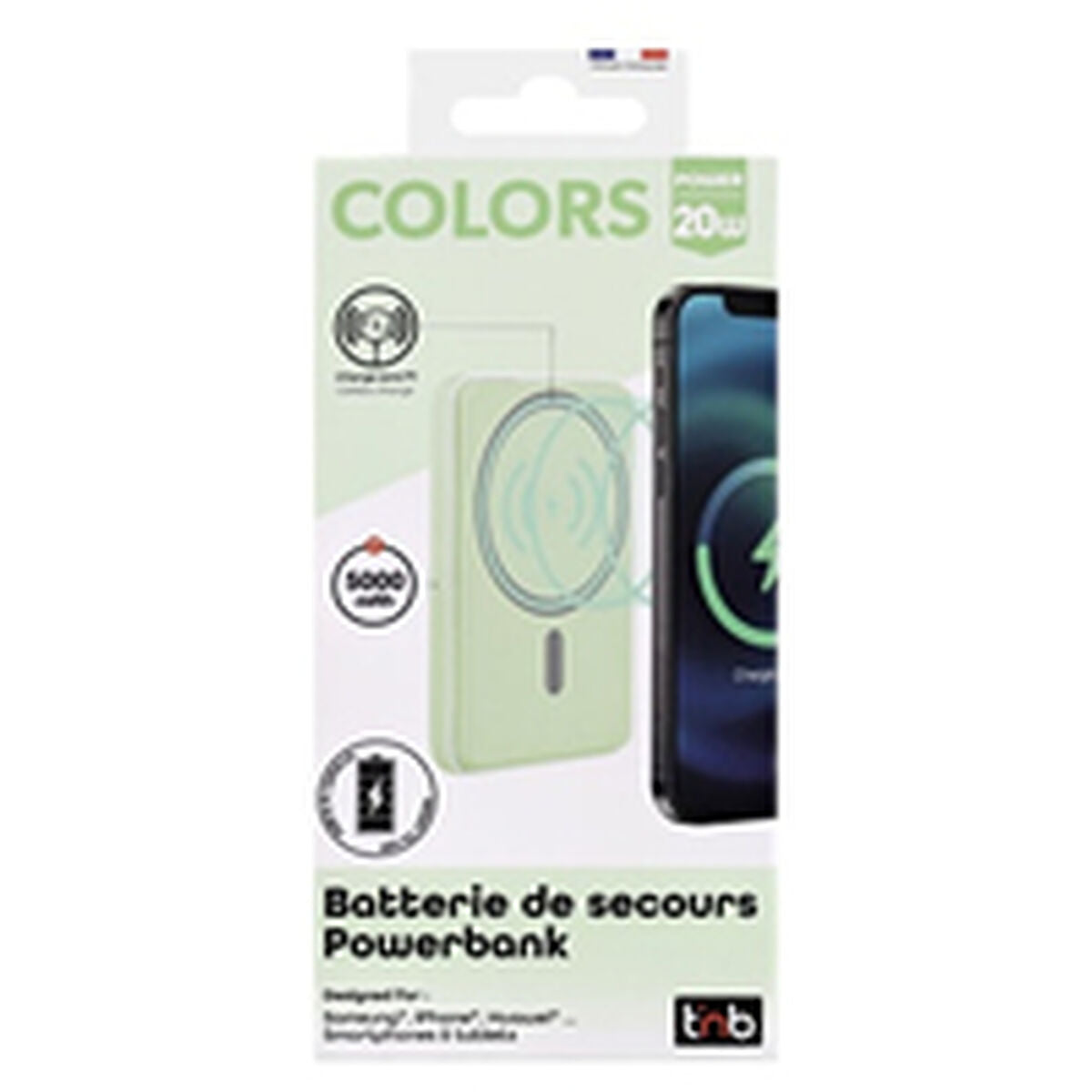 Powerbank T'NB PBUMAG5GR 5000 mAh Green Magsafe-3