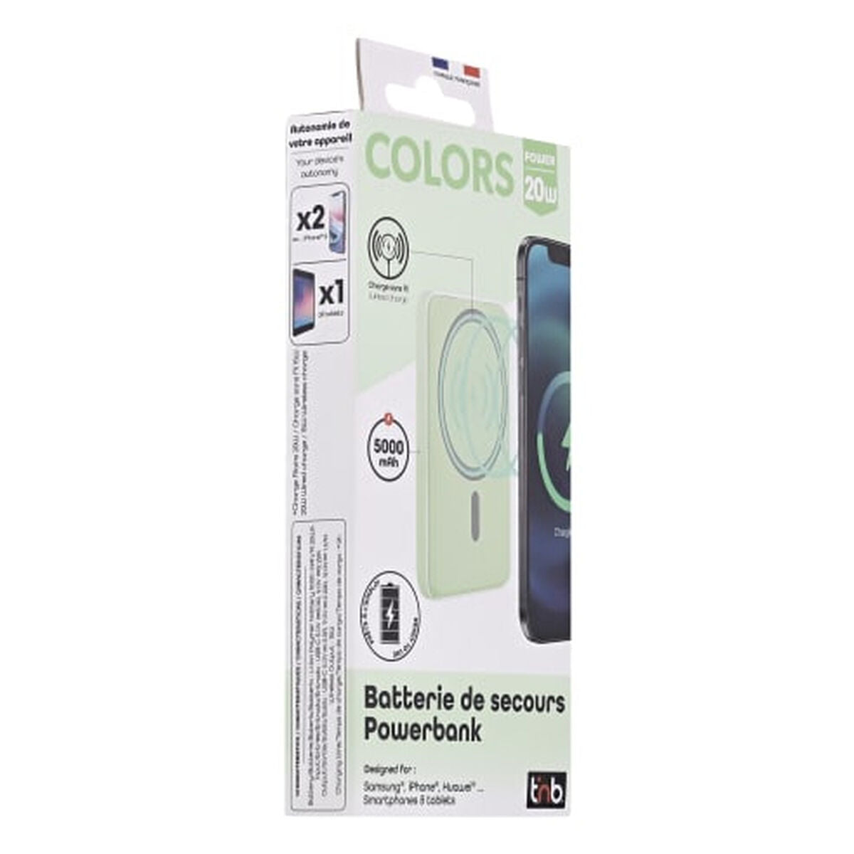 Powerbank T'NB PBUMAG5GR 5000 mAh Green Magsafe-6