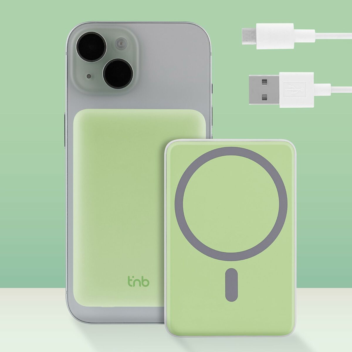 Powerbank T'NB PBUMAG5GR 5000 mAh Green Magsafe-7