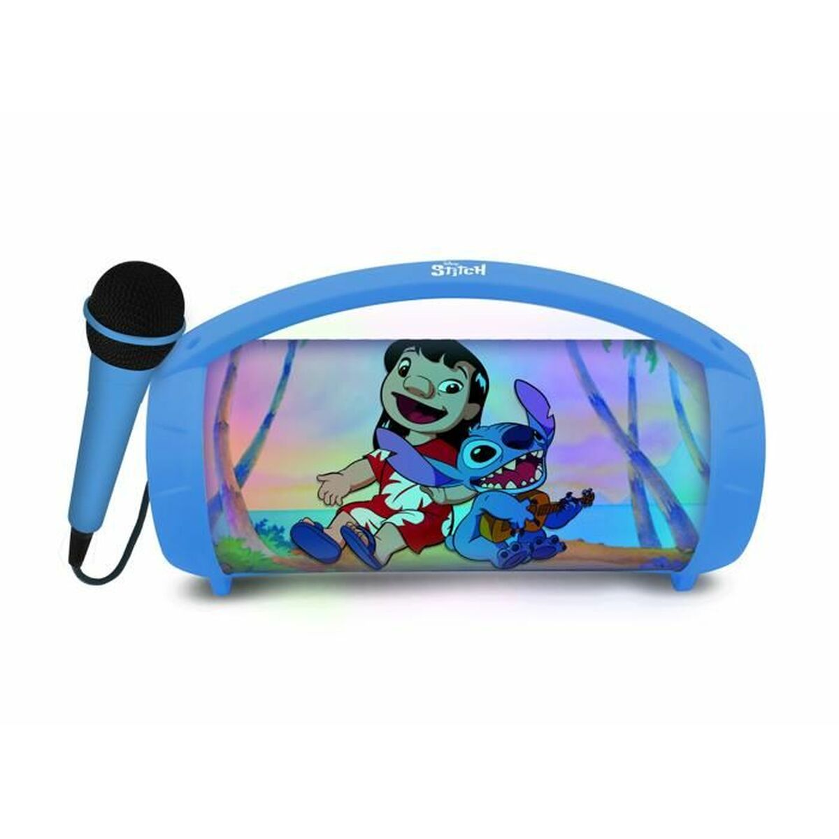 Bluetooth Speaker with Karaoke Microphone Lexibook Stitch Disney Blue-0