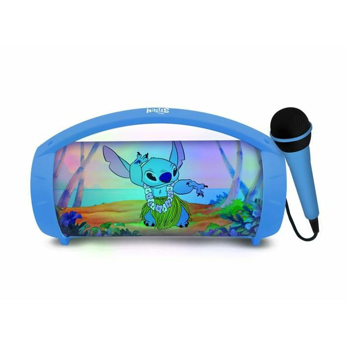 Bluetooth Speaker with Karaoke Microphone Lexibook Stitch Disney Blue-2