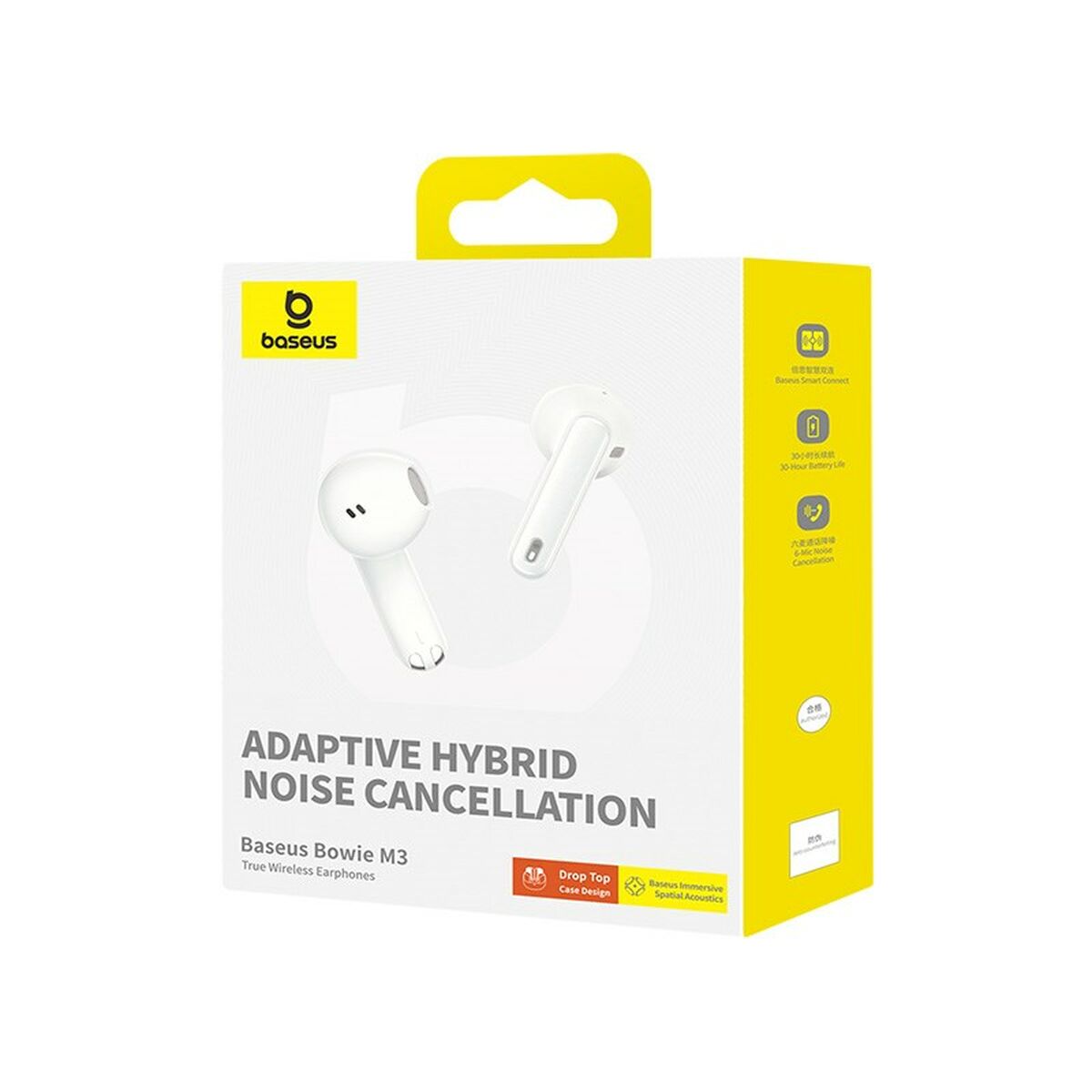 Wireless Earphones with Charging Case Baseus Bowie M3 White-2