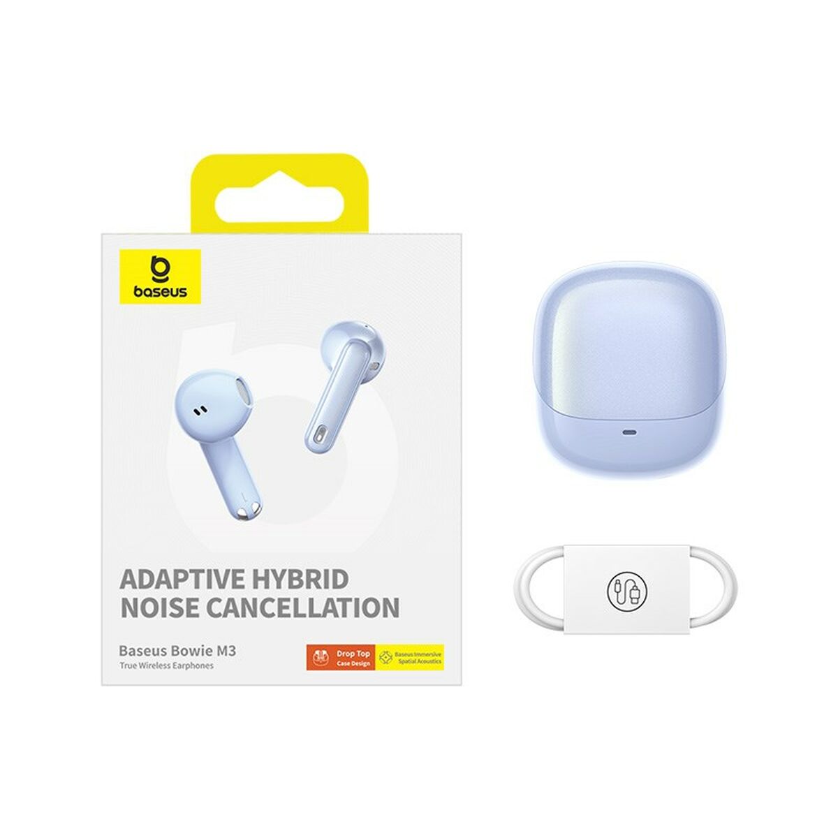 Wireless Earphones with Charging Case Baseus Bowie M3 Blue-4