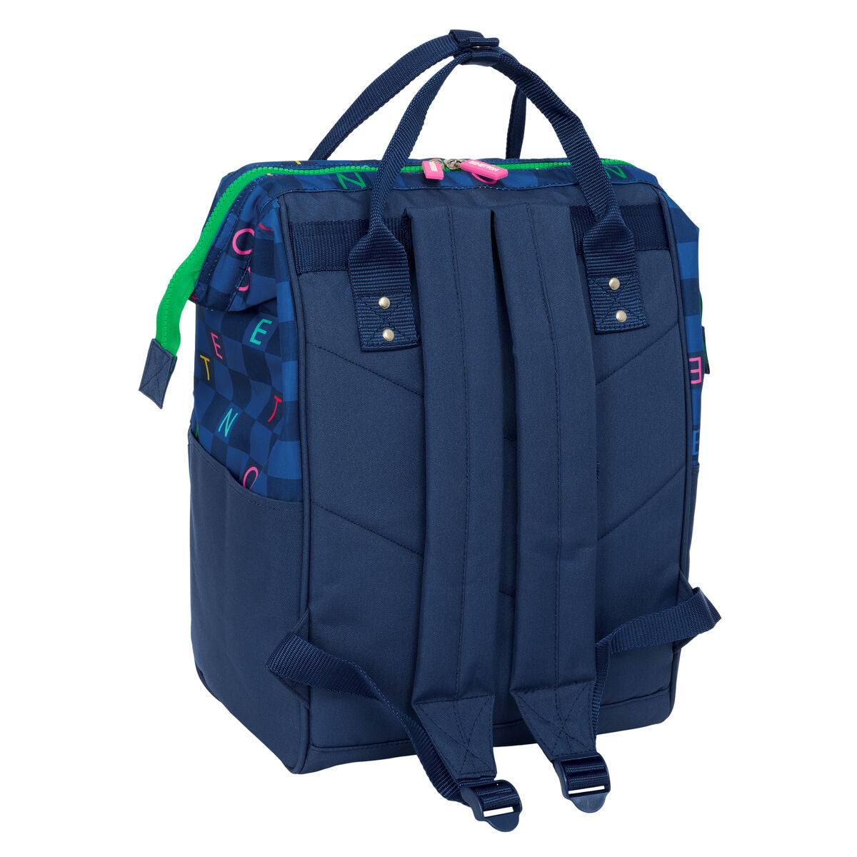 School Bag Benetton benetton Navy Blue 27 x 40 x 19 cm-1