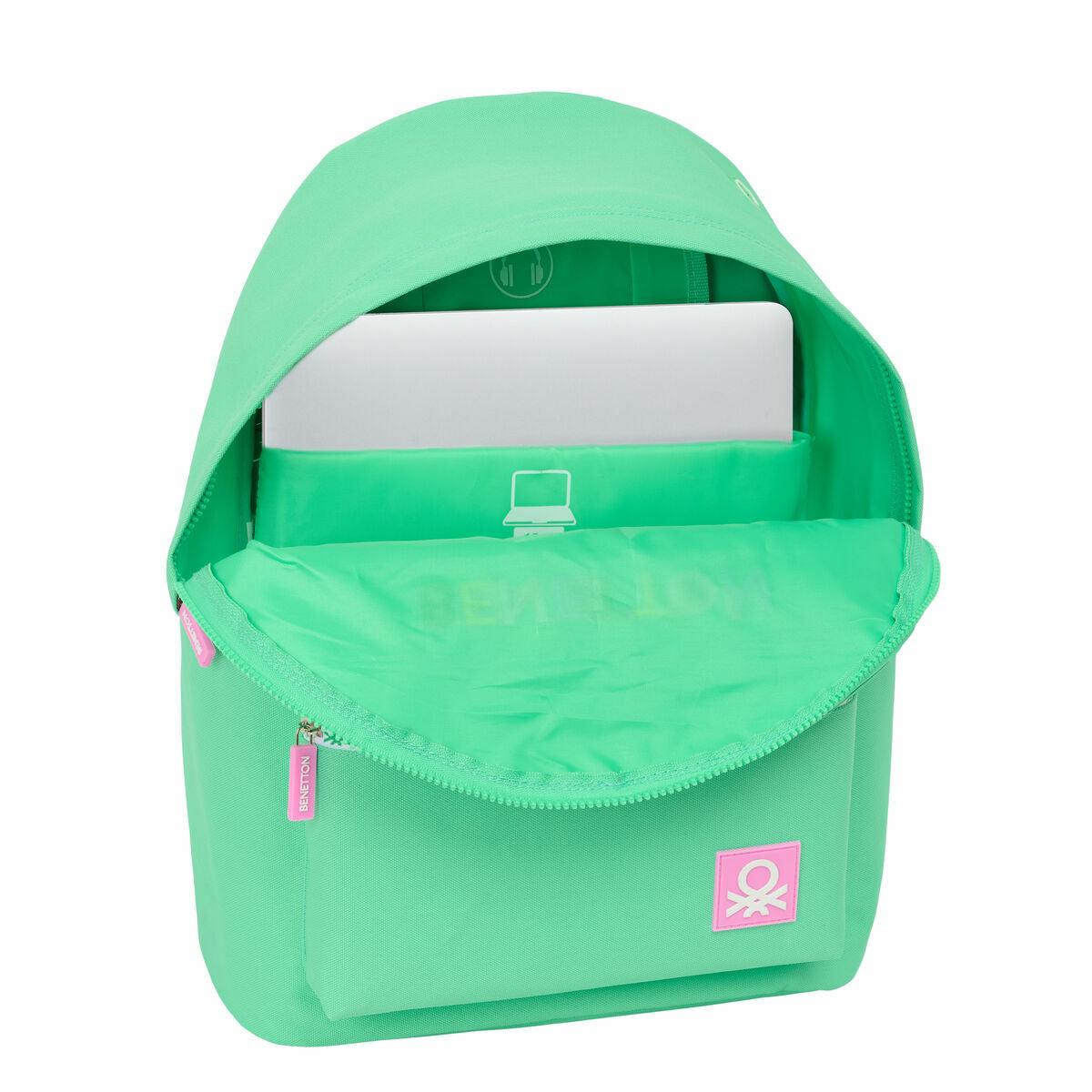 Laptop Backpack Benetton benetton Green 31 x 41 x 16 cm-1
