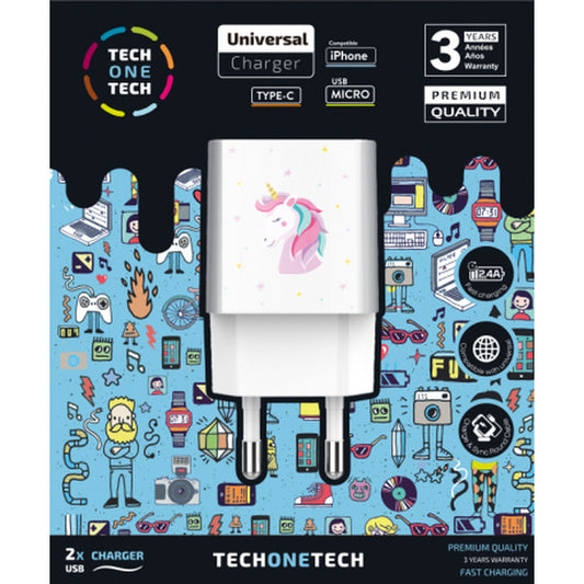Wall Charger Tech One Tech TEC2501 White (1 Unit)-0