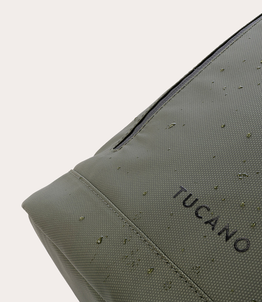 Tucano Rollo Roll‑Top Laptop Backpack – Military Green (Fits up to 15.6″, Waterproof Recycled Fabric)