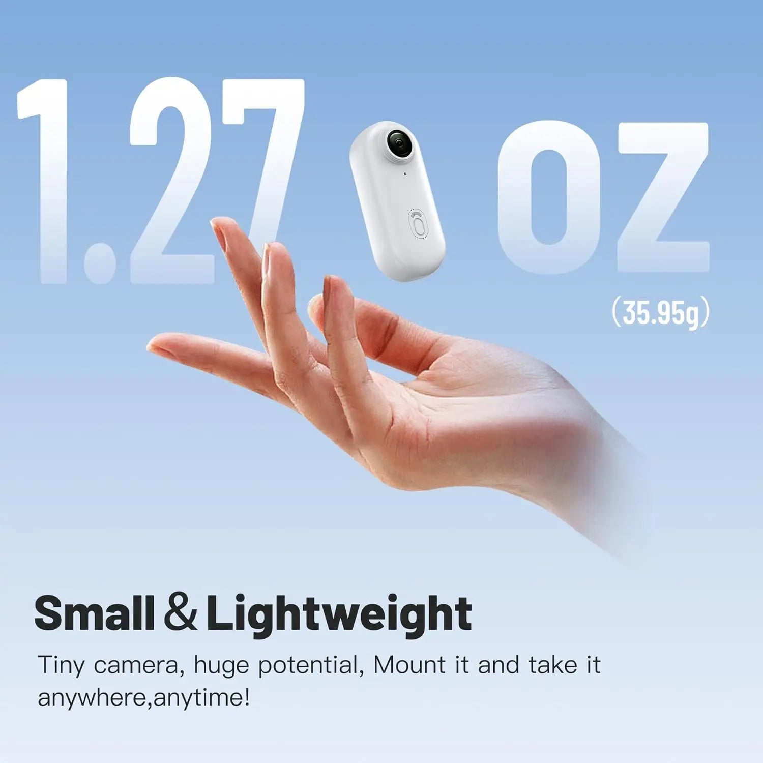 Thumb-Size WiFi Mini Camera  Action Cam with 32GB White-1