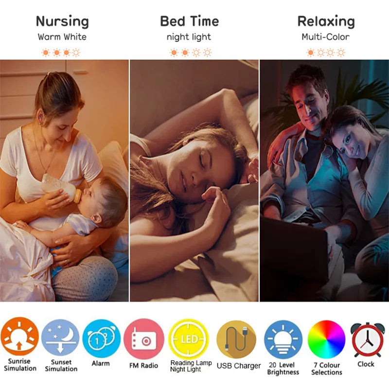 Color changing light Alarm Clock-1
