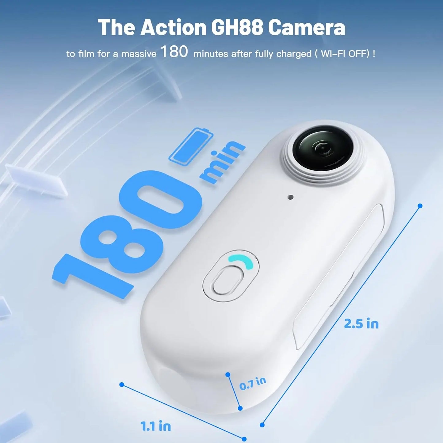 Thumb-Size WiFi Mini Camera  Action Cam with 32GB White-2